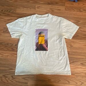 White Short Sleeve Tee with Graphic Design